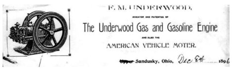 Underwood’s black and white letterhead